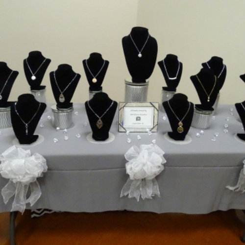 the jewelery display at the Diamonds in April Event
