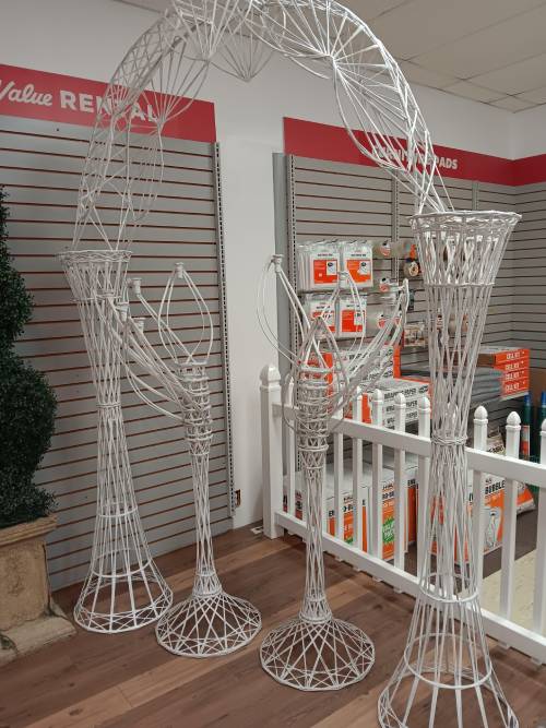 White Wicker Arch