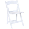 Chair, White Padded Resin